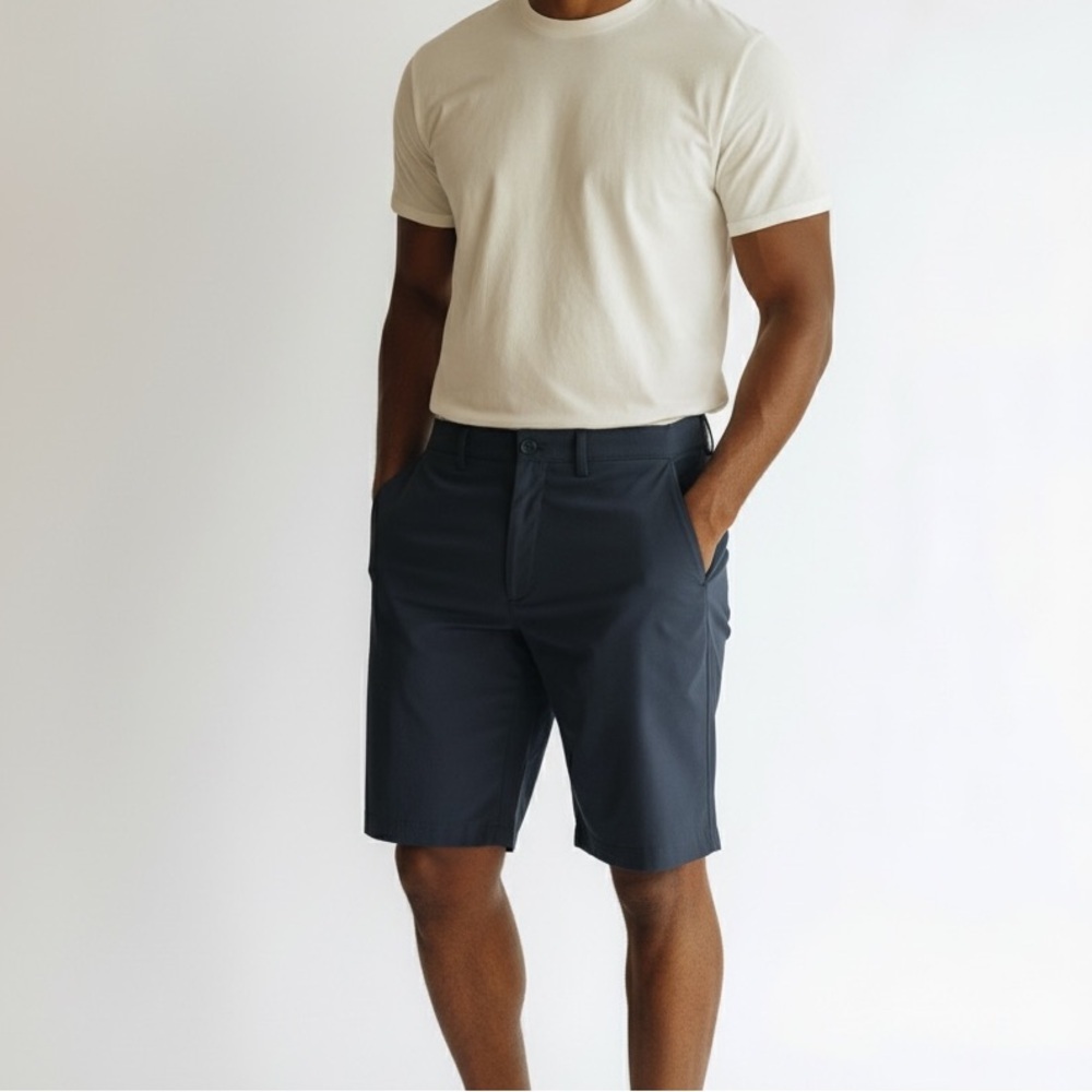 Vintage 1946. Navy Flat-Front Shorts NWT